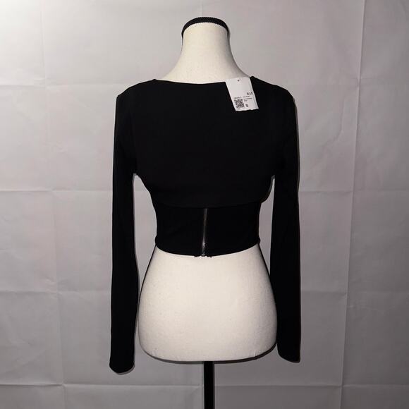 Forever 21 black corset crop top women’s size small NWT - Picture 2 of 8